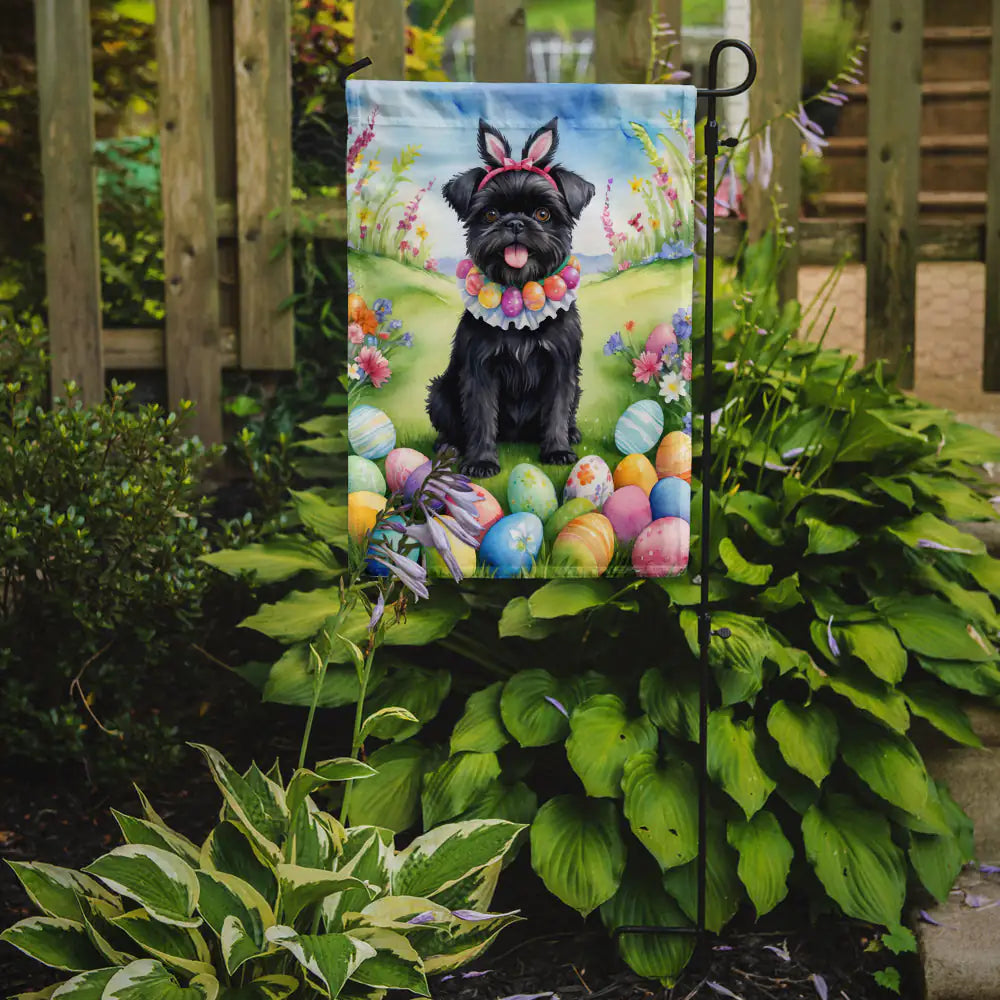 Affenpinscher Easter Egg Hunt Garden Flag WEM Support (www.WEM.support)