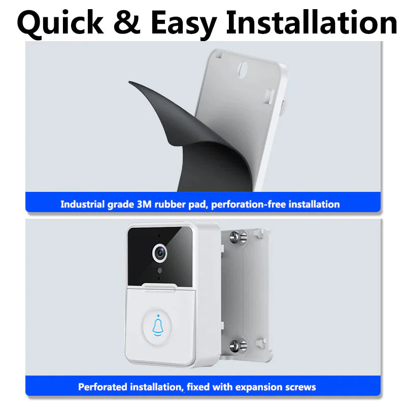 Wireless Security Smart WiFi Doorbell Intercom Video Camera Door Ring Bell Chime WEM Support (www.WEM.support)