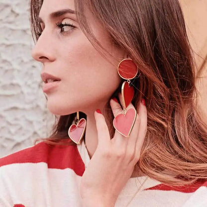 2 Red Heart Earrings WEM Support (www.WEM.support)