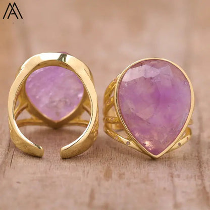 Teardrop Stone Finger Ring WEM Support (www.WEM.support)