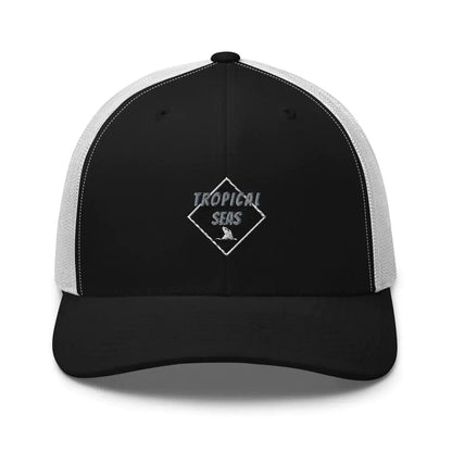 Tropical Seas Shark Fin Trucker Hat WEM Support (www.WEM.support)