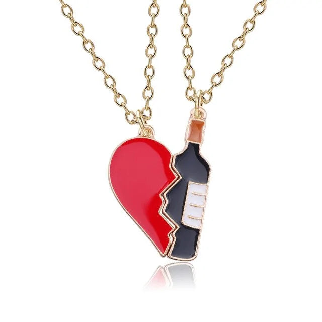 Star Moon Best Friend Pendant Necklace Set WEM Support (www.WEM.support)