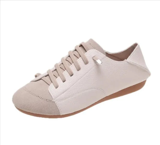 Women's Retro Round Toe Flat Shoes WEM Support (www.WEM.support)