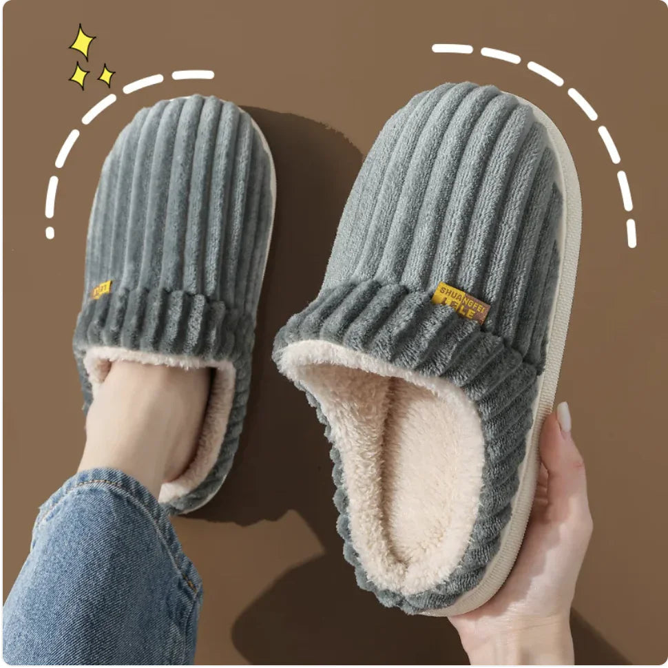 Warm Cotton Indoor Slippers - Non-Slip for Couples WEM Support (www.WEM.support)