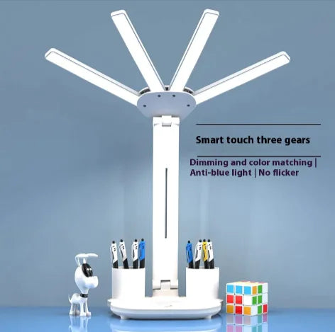 3-in-1 LED Desk Lamp with Fan & Clock HejK.com