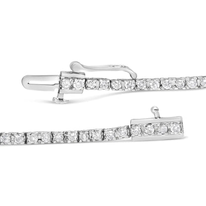 .925 Sterling Silver 2.0 Cttw Diamond Classic Link Tennis Bracelet (I-J Color, I2-I3 Clarity) - 7-1/4" WEM Support (www.WEM.support)