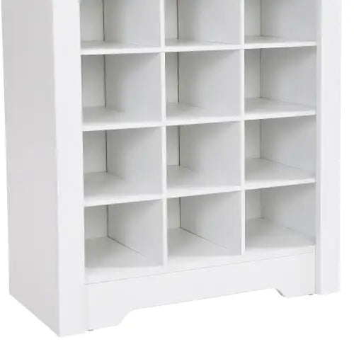 Stylish Design 30 Shoe Cabinet Console, Modern Shoe Cabinet, Multiple Storage Capacity, Self-standing High Cabinet, Suitable For Hallway, Bedroom, White WEM Support (www.WEM.support)