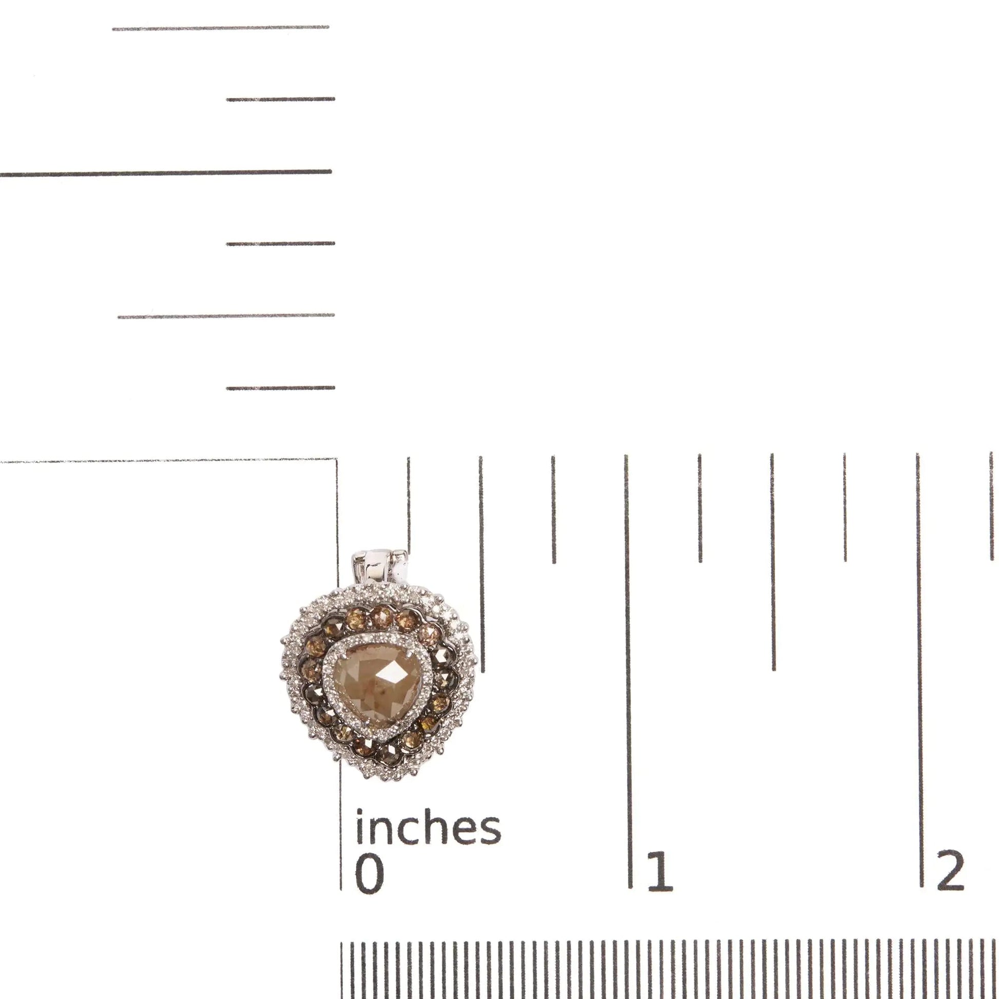 14K White Gold 3 3/4 Cttw Fancy Color Rose Cut Trillion Shaped Triple Halo Stud Earring (Fancy Color, I2-I3 Clarity) WEM Support (www.WEM.support)