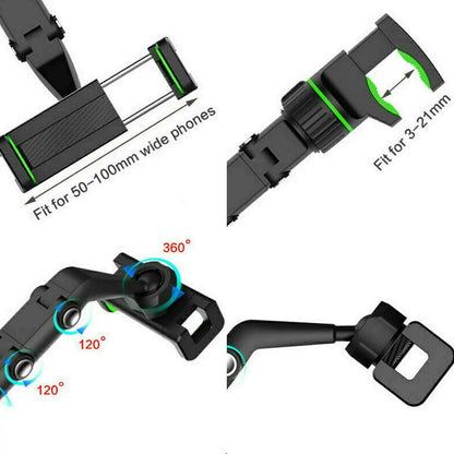 360° Car Rearview Mirror Rotation Adjustable Phone Holder Mount Multifunction WEM Support (www.WEM.support)