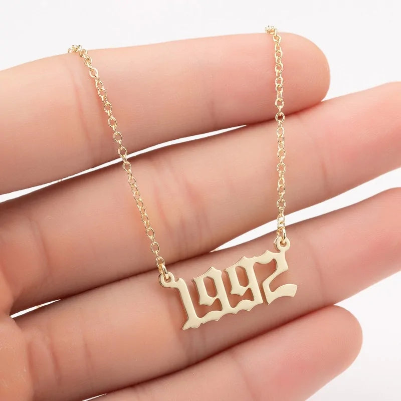 Women's Birth Year Necklace WEM Support (www.WEM.support)