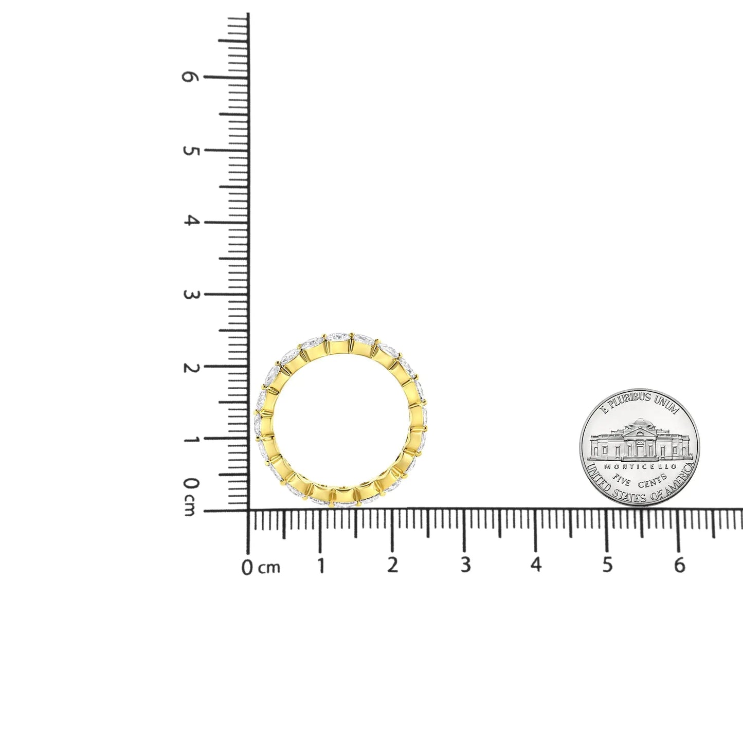14K Yellow Gold 2.0 Cttw 2 Prong Set Diamond Eternity Band Ring (SI1-SI2 Clarity, I-J Color) WEM Support (www.WEM.support)