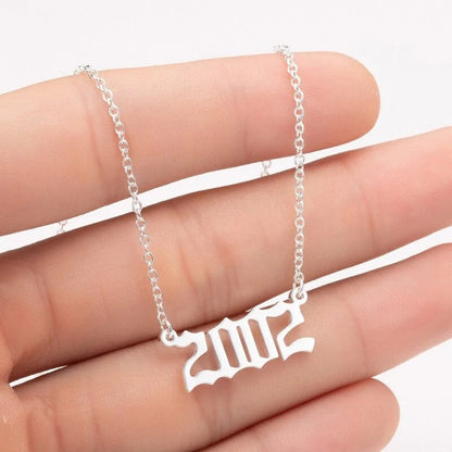 Women's Birth Year Necklace WEM Support (www.WEM.support)