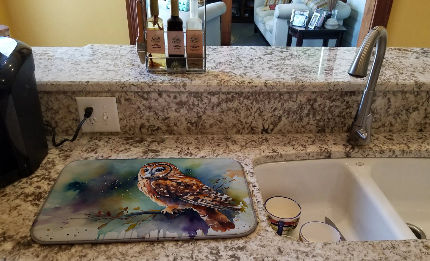 Tawny Owl Dish Drying Mat WEM Support (www.WEM.support)