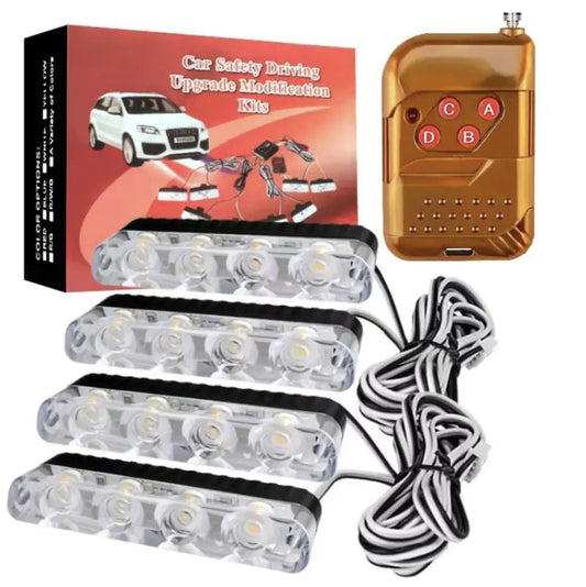 Wireless Remote Control Four-in-one 16LED Car Light Strobe Light Warning Light Modified General WEM Support (www.WEM.support)