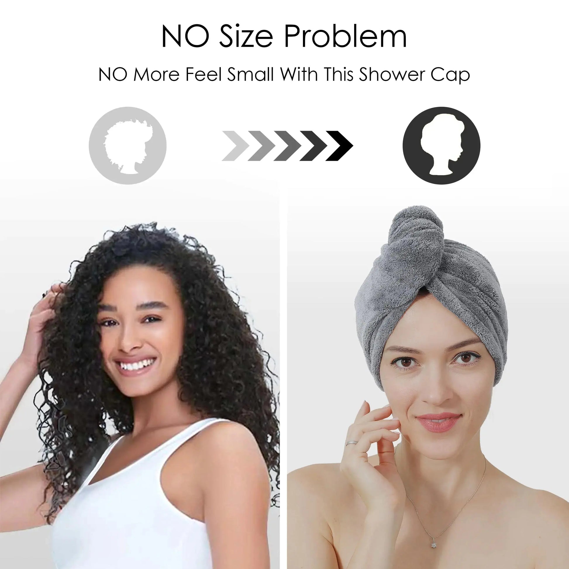 TENSTARS 5 Pack Thicken Microfiber Hair Towel Wrap for Women - Elastic Loop Design - 320GSM Coral Velvet - Quick Dry Hair Turban - 11x28 Inch (Cream+White+Brown+Light Teal+Grey, 5) Cream+white+brown+light Teal+grey TENSTARS Hair Towel Pack My Store