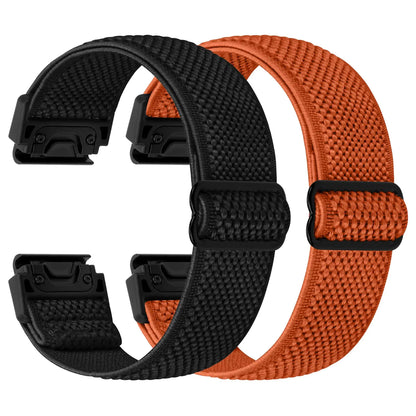 22mm Watch Bands for Garmin Fenix 8 47mm/Fenix E 47mm/Fenix 7/Fenix 7 Pro/Fenix 6/Fenix 6 Pro/Fenix 5/5 Plus/Instinct 2/Epix Gen 2/Approach S62/S60 Band, Quickfit Elastic Nylon Strap Wristband