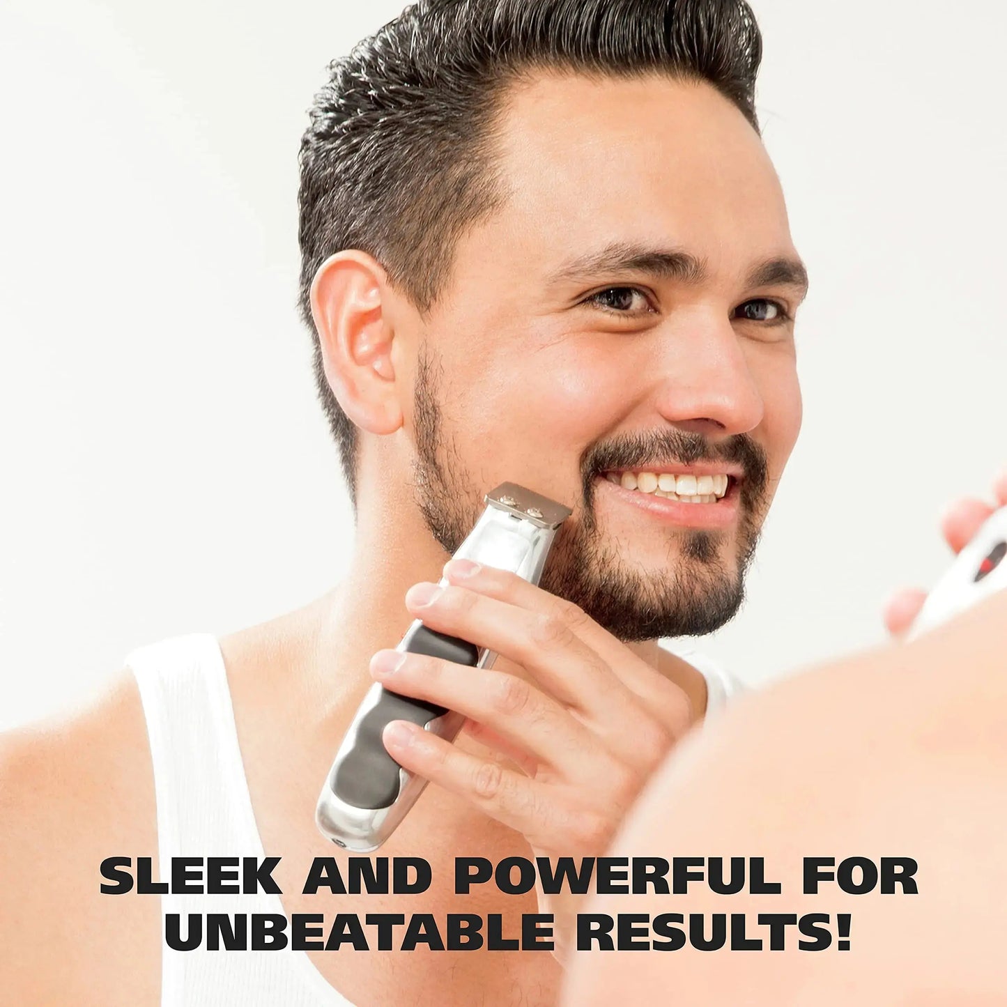 Wahl Groomsman Battery Operated Facial Hair Trimmer for Beard & Mustache Trimming Including Light Detailing and Body Grooming – Model 9906-717V Silver My Store