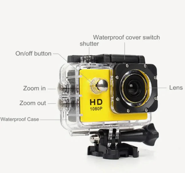 1080P Waterproof Action Camera WEM Support (www.WEM.support)