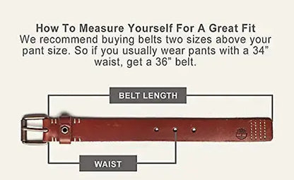 35mm Classic Buckle Timberland Men's Leather Belt for Jeans 38 Brown My Store