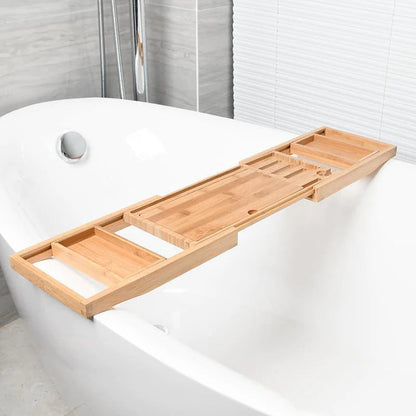 Wooden Bathtub Rack HejK.com