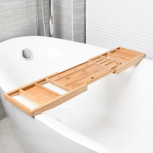 Wooden Bathtub Rack HejK.com