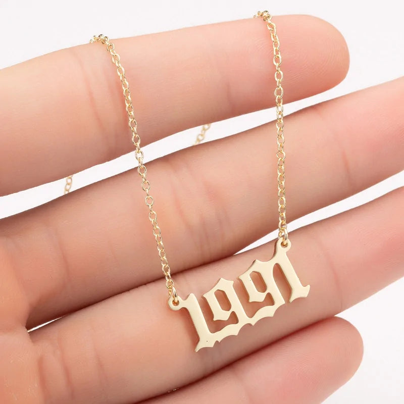 Women's Birth Year Necklace WEM Support (www.WEM.support)