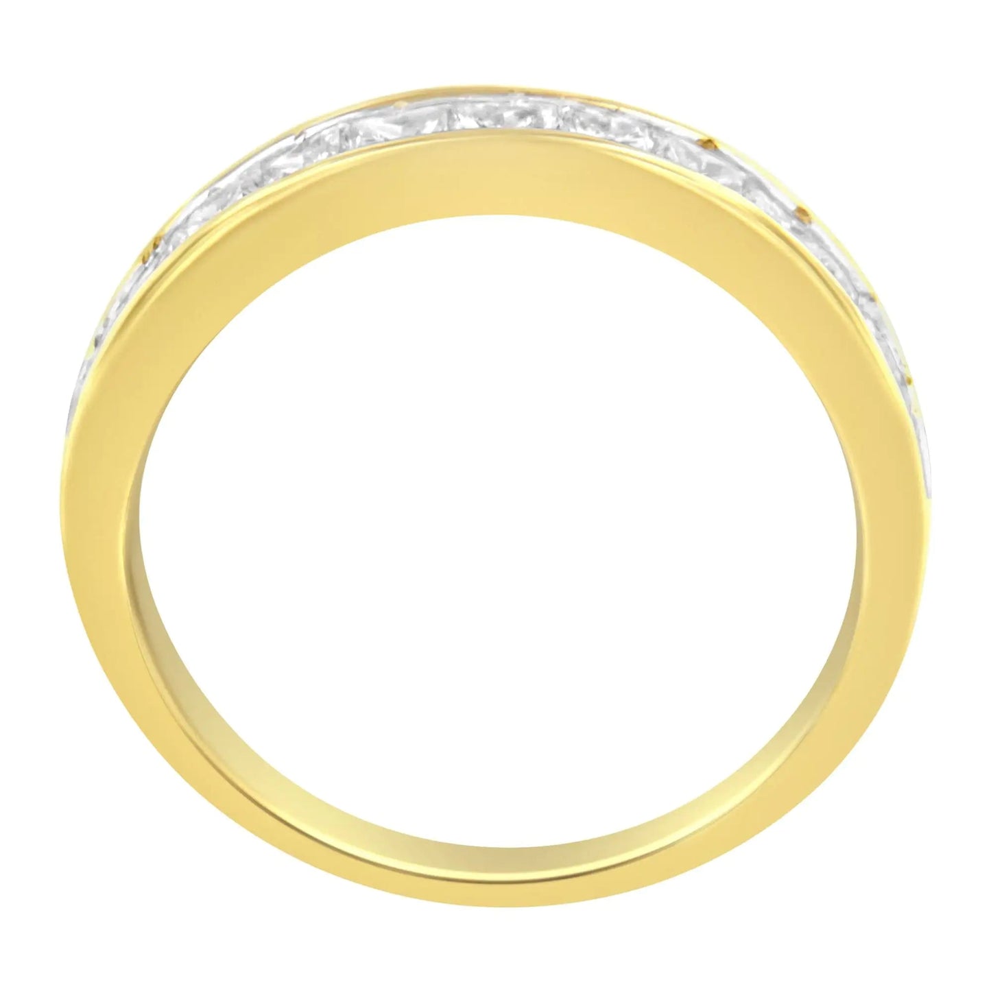 14KT Yellow Gold Diamond Channel Band Ring (1 cttw, H-I Color, SI2-I1 Clarity) WEM Support (www.WEM.support)