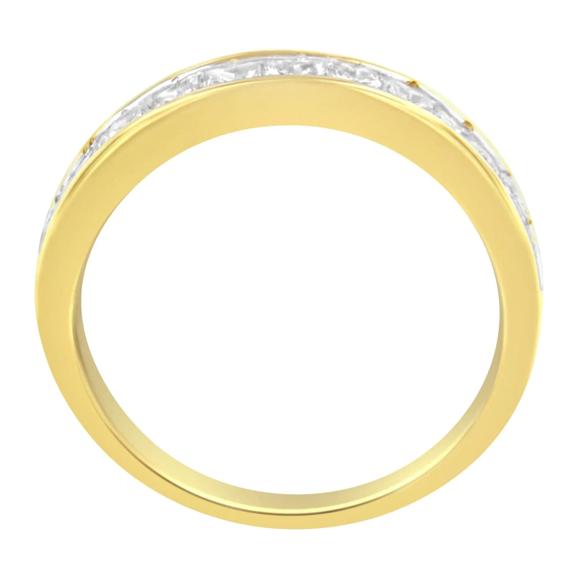 14KT Yellow Gold Diamond Channel Band Ring (1 cttw, H-I Color, SI2-I1 Clarity) WEM Support (www.WEM.support)