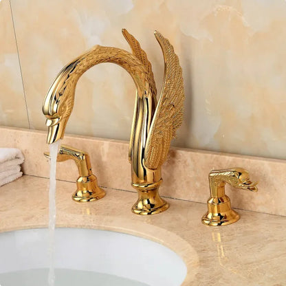 Swan Crystal Handle Faucet HejK.com