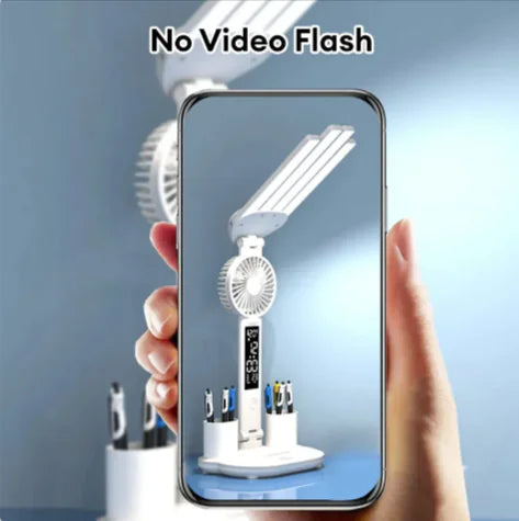 3-in-1 LED Desk Lamp with Fan & Clock HejK.com