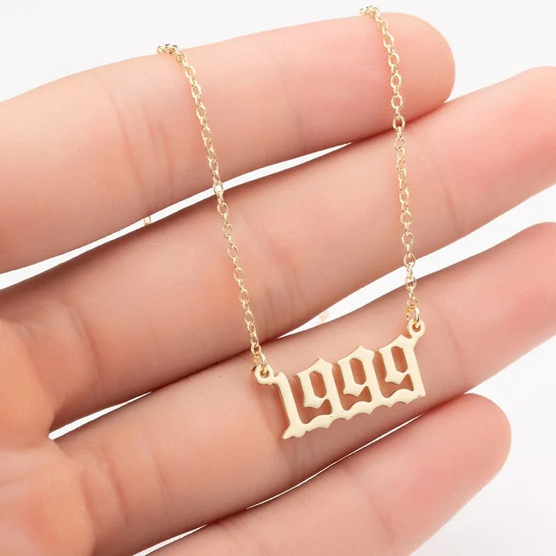 Women's Birth Year Necklace WEM Support (www.WEM.support)