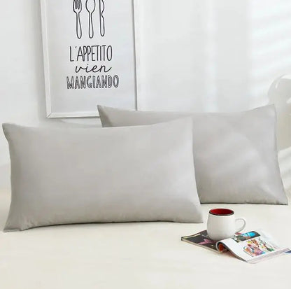 A Pair Of Pure Color Cotton Pillowcases WEM Support (www.WEM.support)