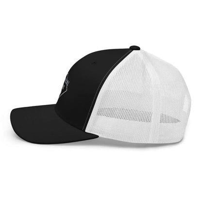 Tropical Seas Shark Fin Trucker Hat WEM Support (www.WEM.support)