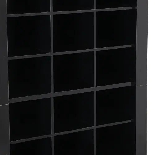 Stylish Design 30 Shoe Cabinet Console, Modern Shoe Cabinet, Multiple Storage Capacity, Self-standing High Cabinet, Suitable For Hallway, Bedroom, Black WEM Support (www.WEM.support)
