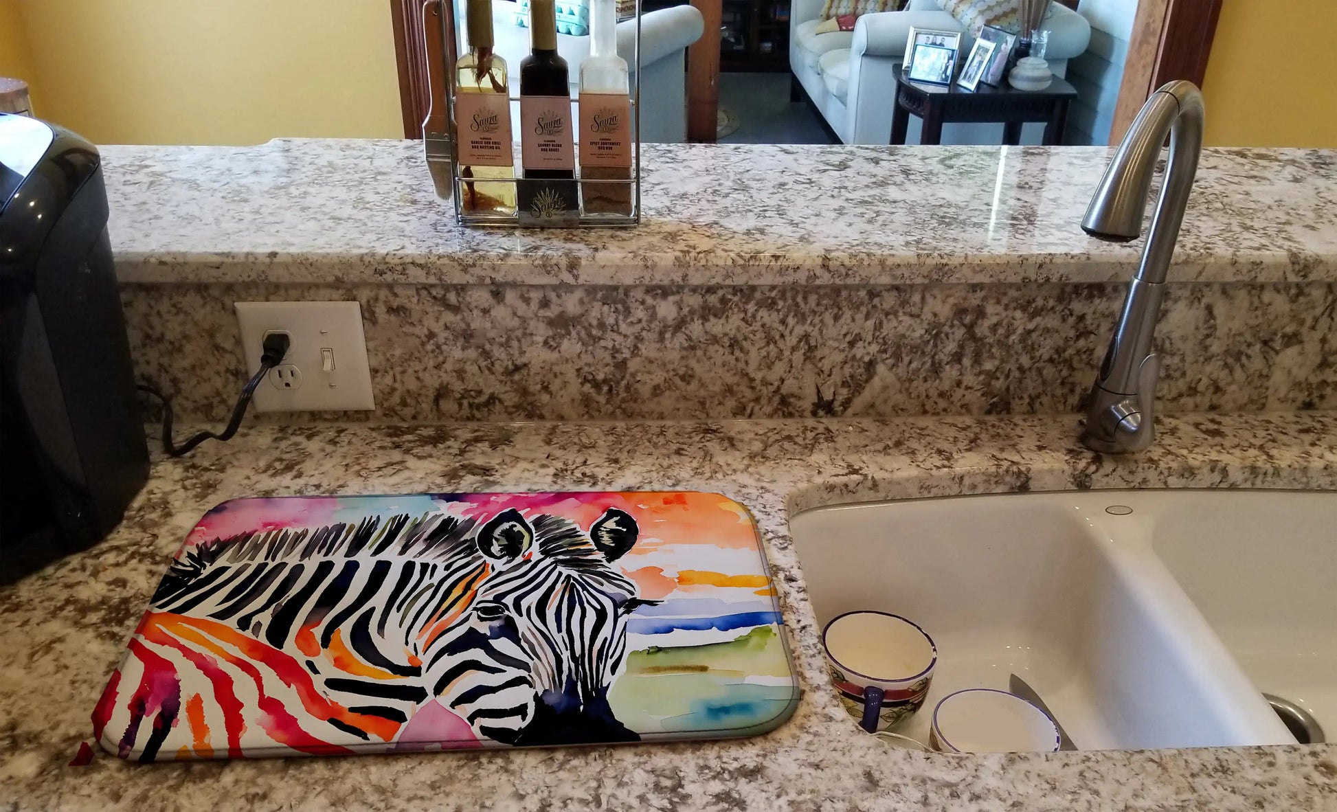 Zebra Dish Drying Mat WEM Support (www.WEM.support)