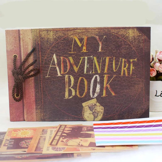 Adventure DIY Vintage Kraft Paper Scrapbook Photo Album WEM Support (www.WEM.support)