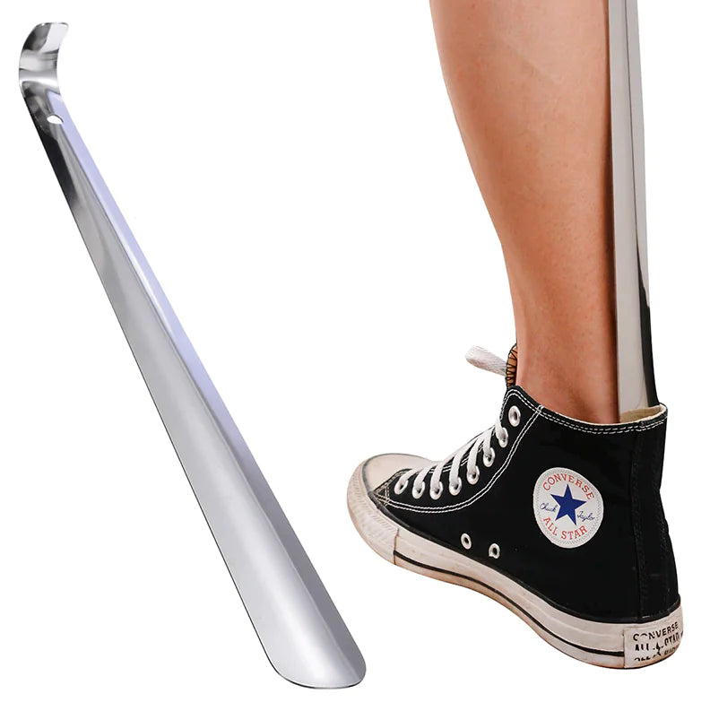 22in Extra Long Handle Shoe Horn Stainless Steel Metal Shoes Remover Shoehorn US WEM Support (www.WEM.support)