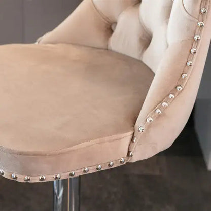 Swivel Velvet Barstools Adjusatble Seat Height From 25-33 Inch Khaki,Set Of 2 WEM Support (www.WEM.support)
