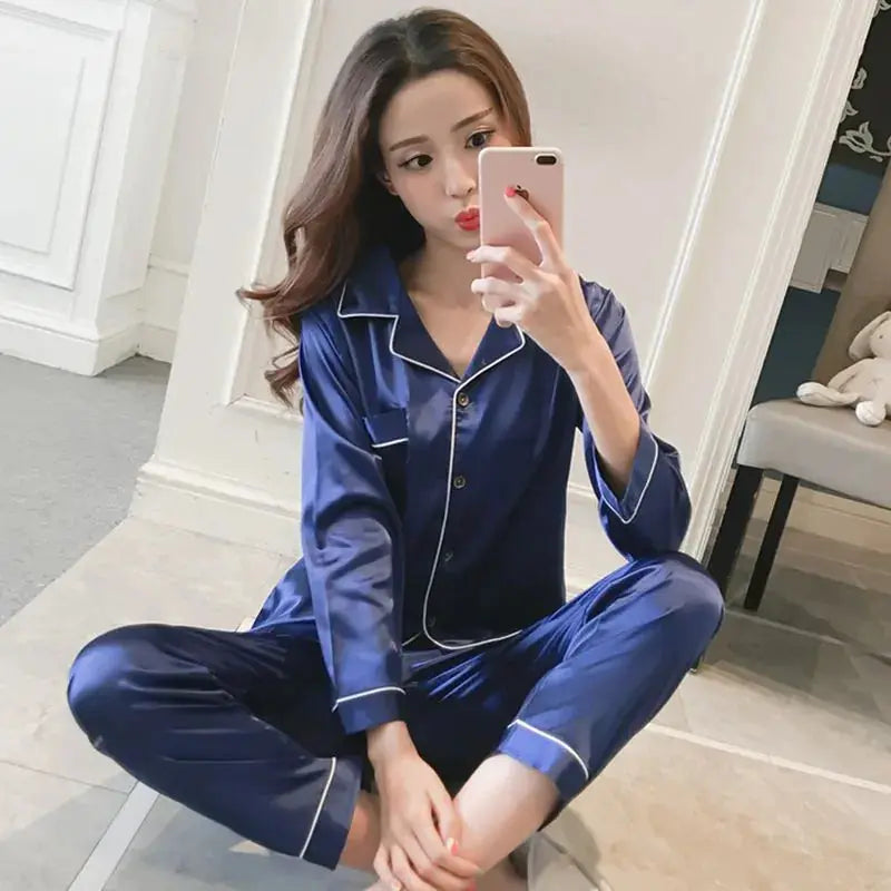 Women Silk Satin Pajamas Treat yourself to a touch of luxury with our Silk satin pajamas women today! My Store