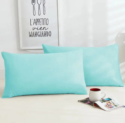 A Pair Of Pure Color Cotton Pillowcases WEM Support (www.WEM.support)