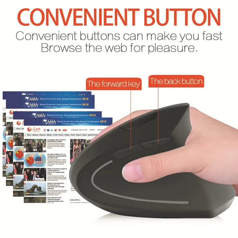 Wireless Vertical Mouse WEM Support (www.WEM.support)