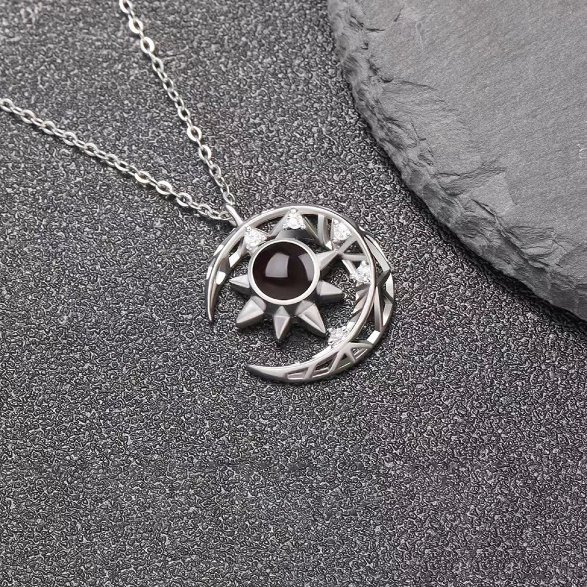 Star Moon Projection Necklace WEM Support (www.WEM.support)