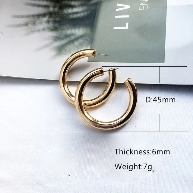 Street Style CC Hoop Earrings WEM Support (www.WEM.support)