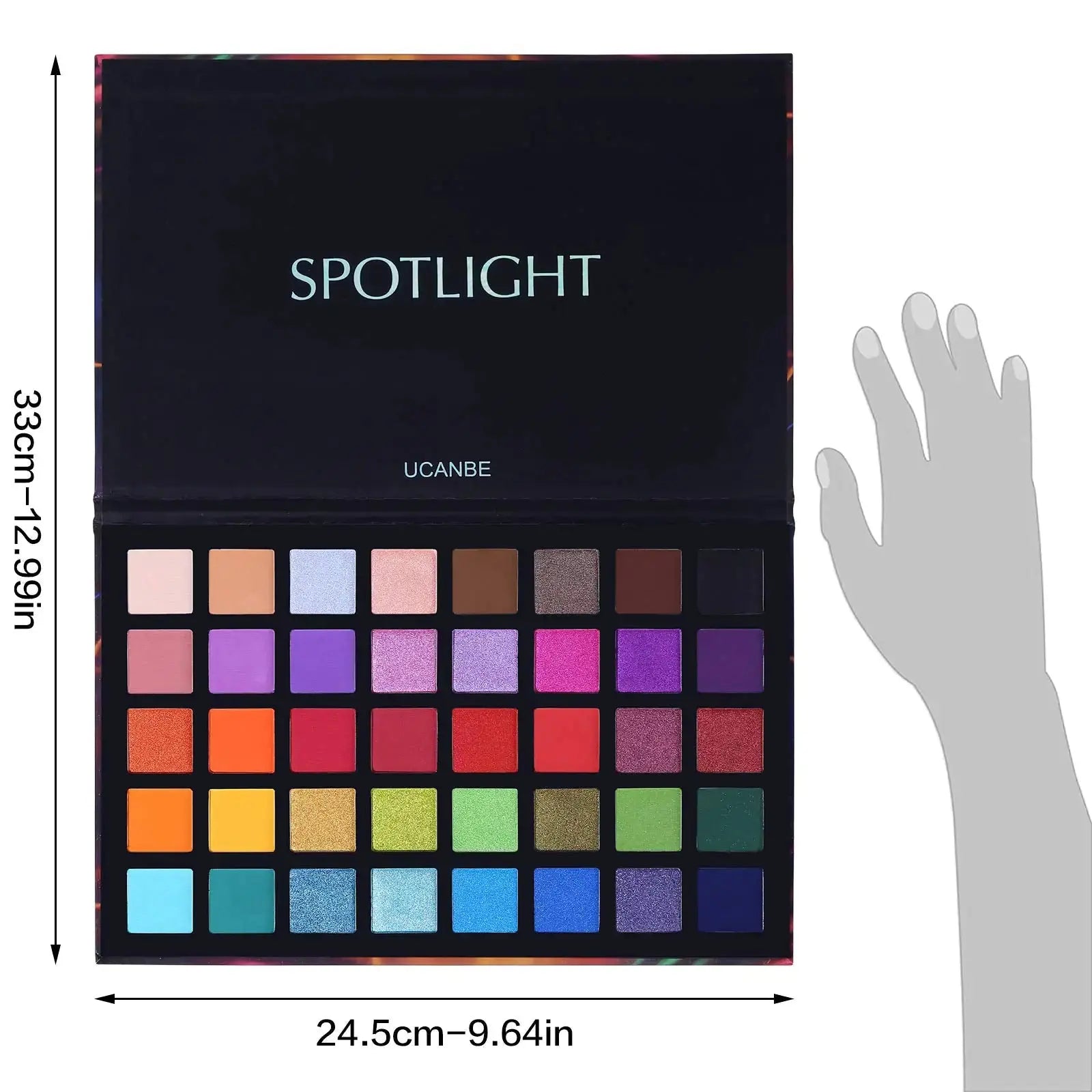UCANBE Spotlight Eyeshadow Palette Professional 40 Color Eye Shadow Matte Shimmer Makeup Pallet Highly Pigmented Colorful Powder Long Lasting Waterproof Eye Shadow Palette A My Store