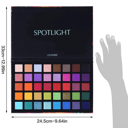 UCANBE Spotlight Eyeshadow Palette Professional 40 Color Eye Shadow Matte Shimmer Makeup Pallet Highly Pigmented Colorful Powder Long Lasting Waterproof Eye Shadow Palette A My Store