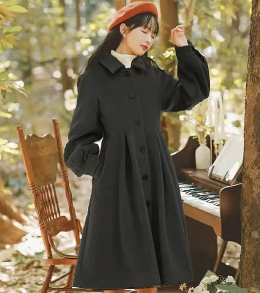Women's Woolen Skirt Coat WEM Support (www.WEM.support)