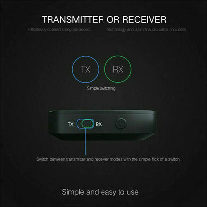 2in1 Bluetooth Transmitter Receiver Wireless Adapter TV Home Stereo A2DP Audio WEM Support (www.WEM.support)