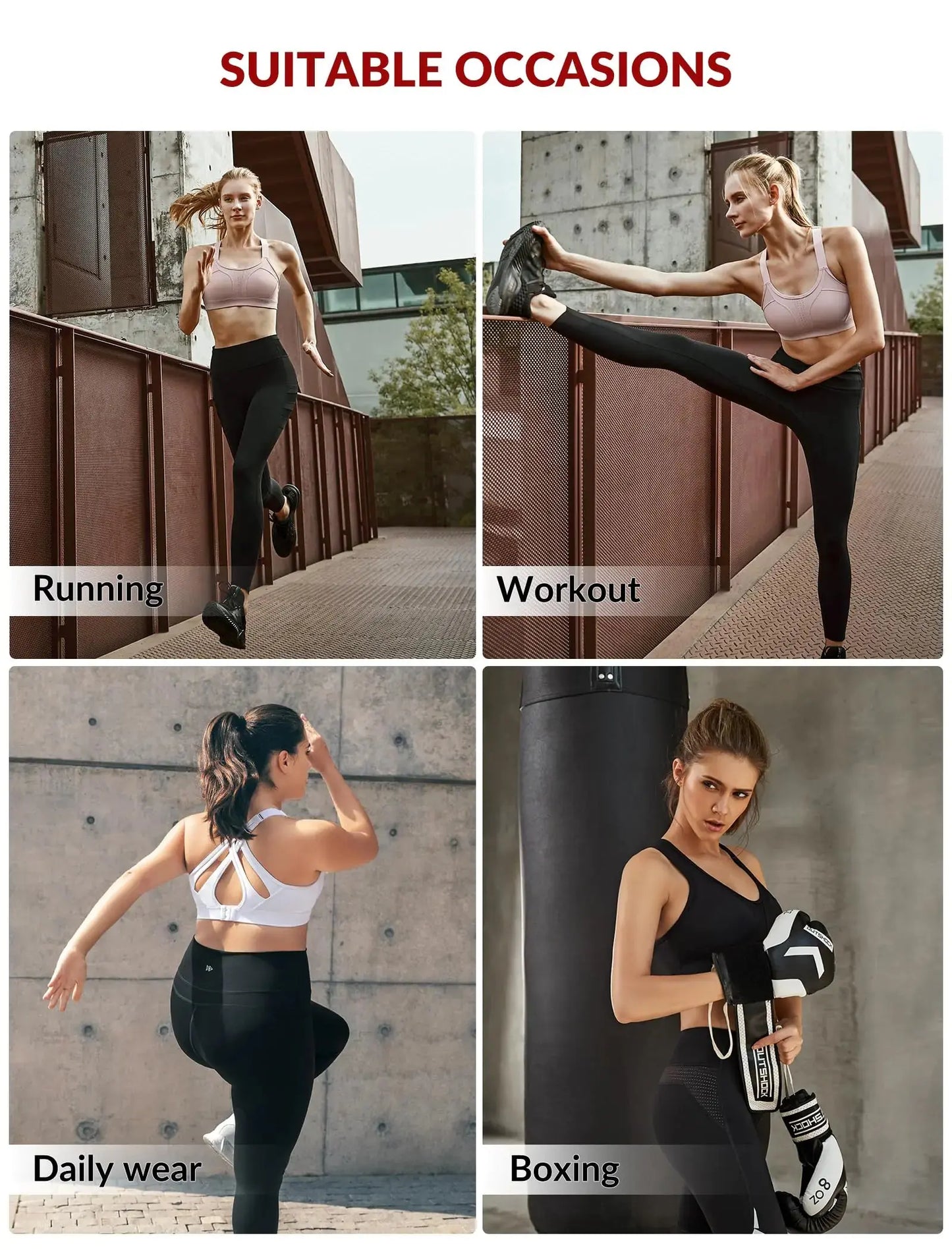 Yvette Sports Bra High Impact Adjustable Criss Cross Back, Full Support for Large Bust No Bounce Dark Royal Blue Medium Blue High Impact Bra My Store