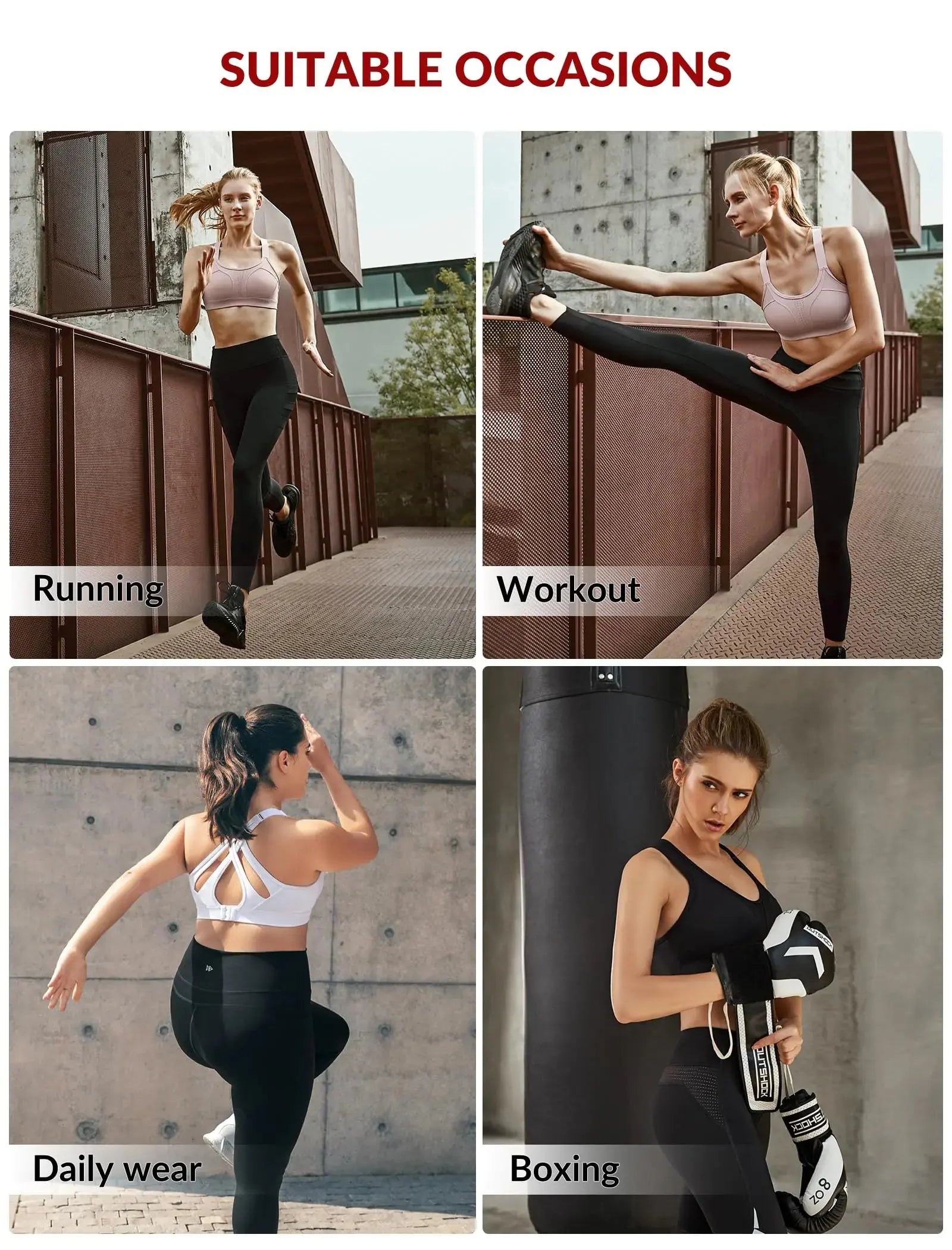Yvette Sports Bra High Impact Adjustable Criss Cross Back, Full Support for Large Bust No Bounce Dark Royal Blue Medium Blue High Impact Bra My Store