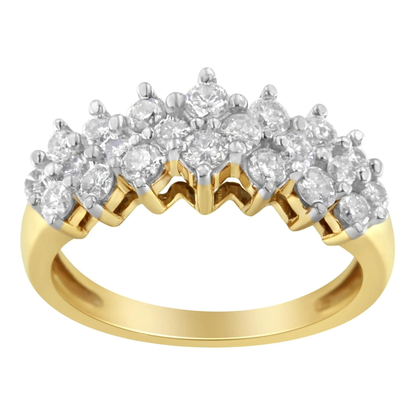 10K Yellow Gold Round Diamond Ring (1 cttw, J-K Color, I1-I2 Clarity) WEM Support (www.WEM.support)